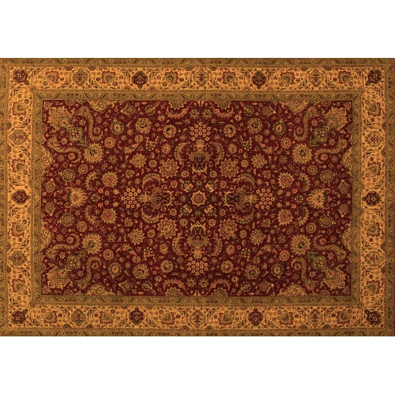 Ahgly Company Indoor Rectangle Persian Orange Traditional Area Rugs, 4' x 6'