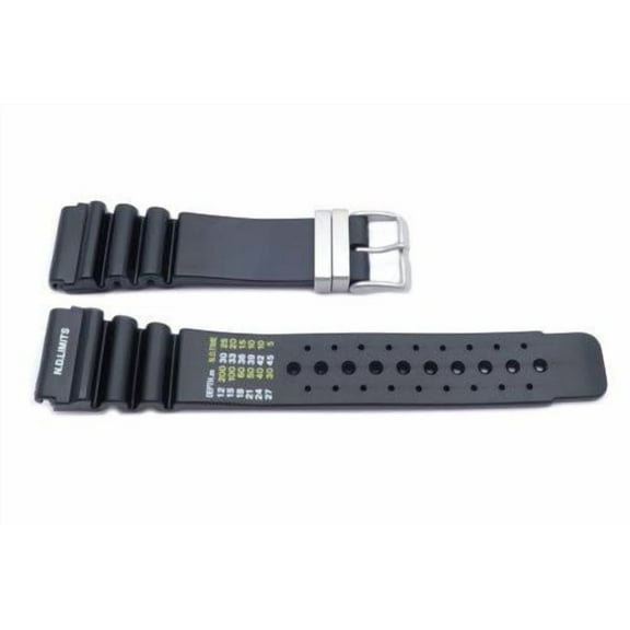 Black Citizen Style Resin 24mm Watch Strap w/ Stainless Steel Buckle