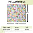 thumbnail image 2 of Pioneer Flower Floral Print Pattern Square Fitted Tablecloth with Elastic Edge,Square Table Cover,Washable Elastic Table Cover for Home Kitchen Party Decor 34"x34", 2 of 6