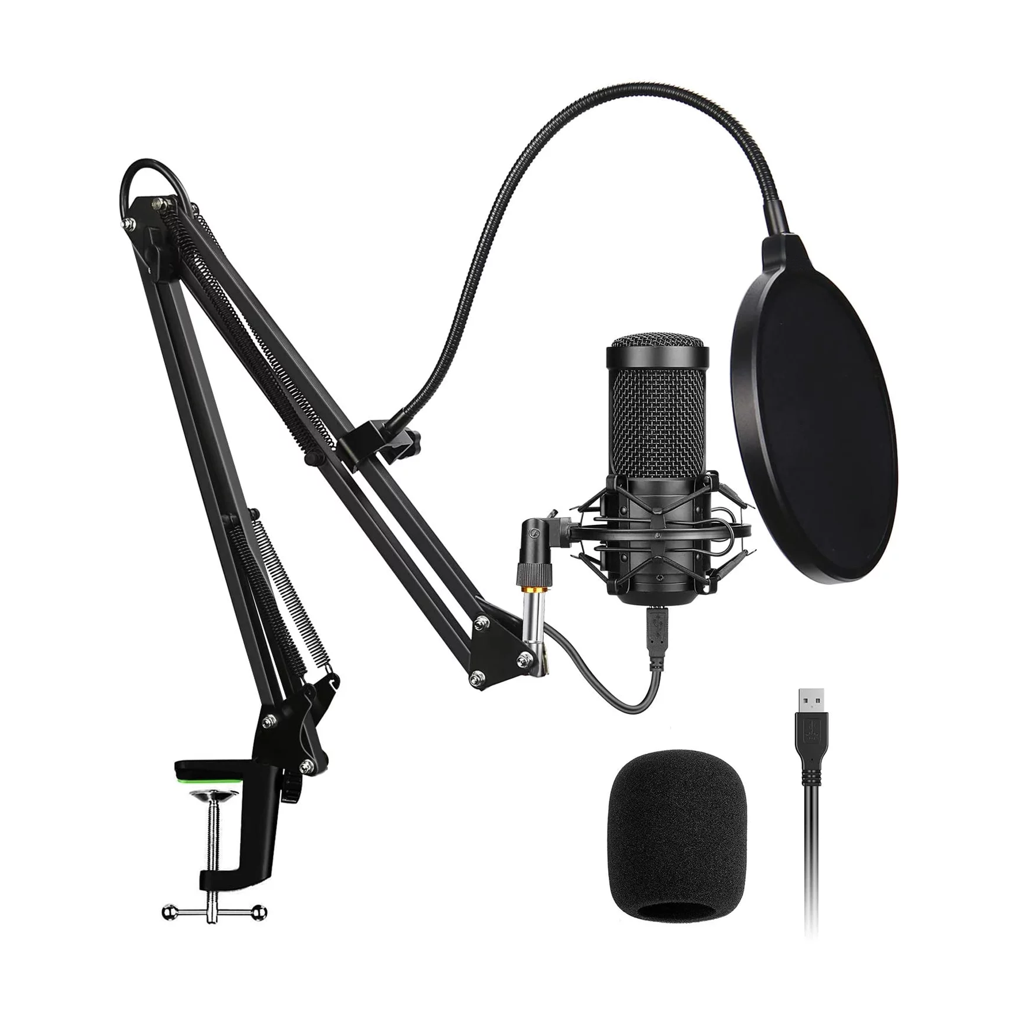 TiokMc USB Podcast Microphone Kit with Boom Arm and Pop Filter photo 1
