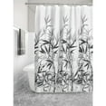 thumbnail image 2 of InterDesign Anzu Fabric Shower Curtain, Standard 72" x 72", Black/Gray, 2 of 5