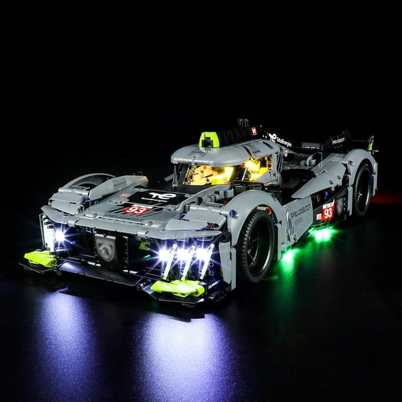 Q&C Lighting Led Light Kit Lighting Set Compatible With The Lego Technic Car PEUGEOT 9X8 24H Le Mans Hybrid Hypercar 42156 Building Blocks Without Lego Set