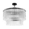thumbnail image 2 of Hunter - Ontario 6-light Matte Black, Large Chandelier, Dimmable, Transitional Style, Cylinder Shaped, for Bedrooms, Dining, Living Rooms - 13143, 2 of 10