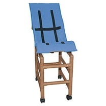 MJM International WT191-S Wood Tone Reclining Bath Chair