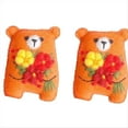 thumbnail image 1 of Oso de Ramo de Abrazo de Bolsillo Pequeño, Oso de Ramo Floral en Miniatura, Regalo para Amigos el Día de Graduación Naranja, 1 of 5