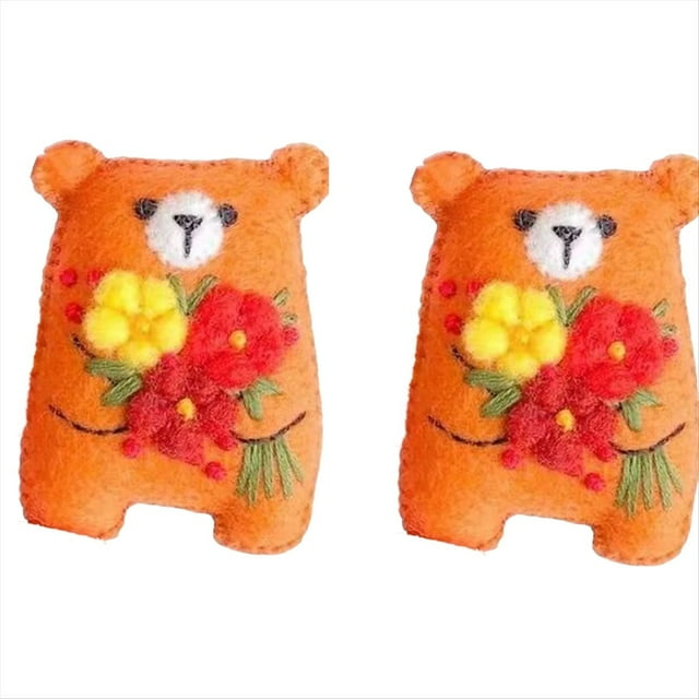 Oso de Ramo de Abrazo de Bolsillo Pequeño, Oso de Ramo Floral en Miniatura, Regalo para Amigos el Día de Graduación Naranja