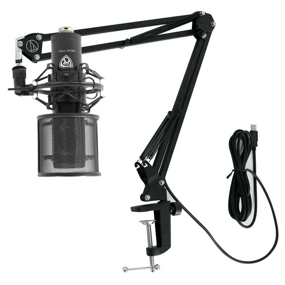 Rockville RCM PRO Studio/Recording Condenser Microphone Audio Technica Boom Arm