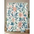 thumbnail image 4 of Shower Curtains Watercolors Pink Floral Bath Curtain Green Leaf Waterproof Bathroom Shower Curtain Set with Hooks Decoration 72 x 84 Inches, 4 of 7