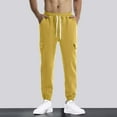 thumbnail image 2 of HAiming Mens Jogger Pants Drawstring Elastic Waisted Sport Sweatpants Casual Workout Lounge Trousers with Pockets, 2 of 9