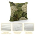 thumbnail image 4 of PRATYUS Vintage Victorian White Hydrangea Floral Throw Pillow Covers Pillowcase for Bedroom Aesthetic Cushion Cover Home Decor Dormitory College Living Room Bed Sofa Couch 18x18in, 4 of 5
