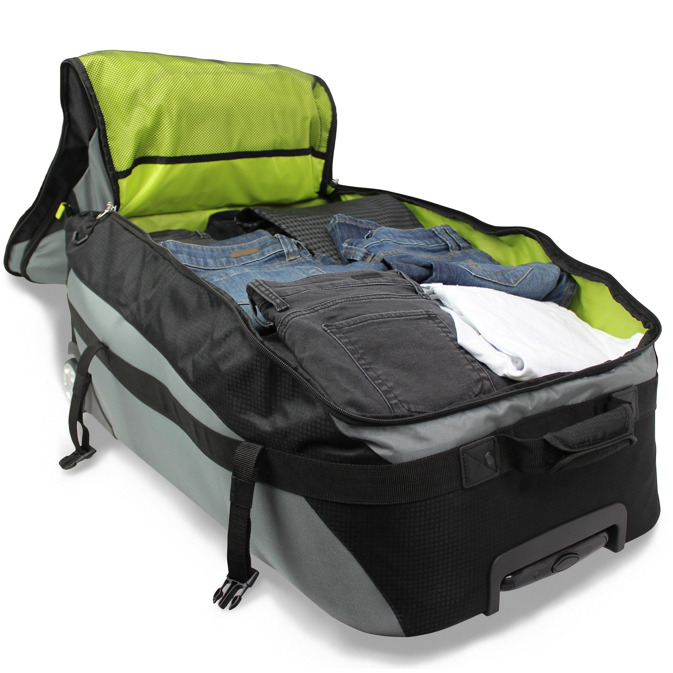 World Traveler Rolite Alpine Upright Style 30-Inch Rolling Duffel Bag - Grey
