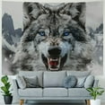 thumbnail image 4 of BCIIG  Animal Poster Black And White Wild Angry Wolf Head Blue Eyes Art Poster Wall Art Paintings Canvas Wall Decor Home Decor Living Room Decor Aesthetic Unframe-style 50x40inch, 4 of 6