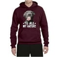 thumbnail image 2 of Wild Bobby, Pitbull to all the Haters Funny, Animal Lover, Unisex Graphic Hoodie Sweatshirt, Maroon, Small, 2 of 4