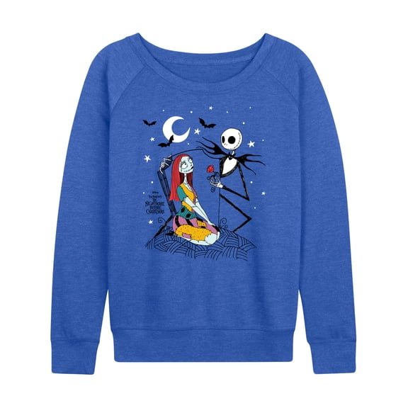 The Nightmare Before Christmas - Jack And Sally - Women's French Terry Long Sleeve Pullover