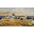 thumbnail image 3 of Homer, Winslow 24x15 Black Modern Framed Museum Art Print Titled - Three Boys on the Shore, 3 of 5