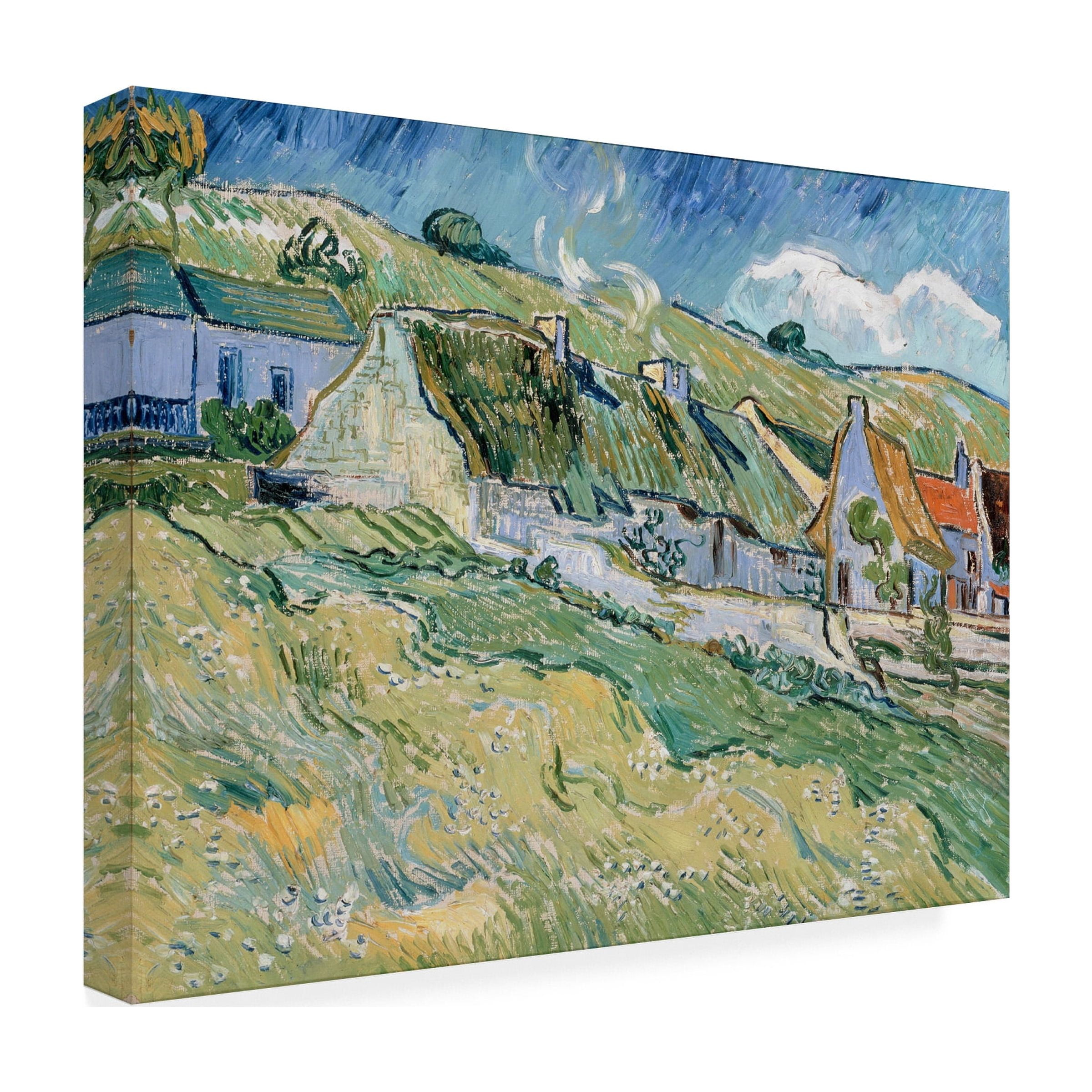 Vincent van Gogh 'Cottages at Auvers-sur-Oise' Canvas Art