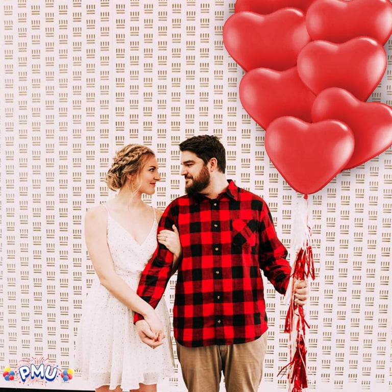 PMU Valentine's Day Heart Shaped Balloons 15 Inch PartyTex Premium Red Latex  Decorations for Valentine's Day, Weddings, Birthdays, Anniversaries,  Engagements Pkg/100 - Walmart.com
