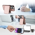 thumbnail image 3 of Allytechgroup 2 in 1 Wallet Case for Apple iPhone 12 Pro Max, Magnetic Cards Holder Detachable Cover Compatible with Magsafe Protective for Women Men, Rosegold, 3 of 7