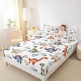 thumbnail image 4 of Castle Fairy Cartoon Dinosaur Queen Sheet Sets for Preppy Children,Animal Dino Bed Set, 4 of 7
