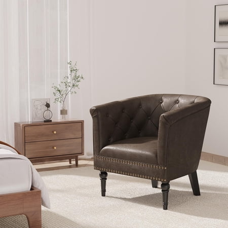studyset faux leather barrel accent product