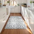 thumbnail image 3 of Lahome Decor 3'x5' Washable Rug for Bedroom, Vintage Area Rug for Dorm Room, Indoor Soft Distressed Floral Throw Rugs Non-Slip Backing for Entryway Farmhouse Kitchen Kids Playroom,Light Grey, 3 of 11