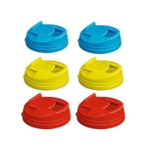 New 6 Pcs Anti-Leak Beverage Can Cover Cap Reusable Soda Can Lids In 3 Colors