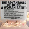 thumbnail image 3 of Tapiz para colgar en la pared, decoración artística, frase feminista, 100 x 150 cm, 3 of 4