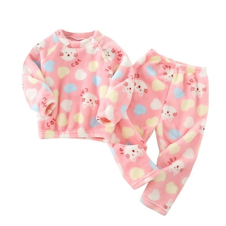 

Baby Boy Outfits Toddler Girls Boys Winter Long Sleeve Cartoon Sleepwear Pajamas Tops Pants 2PCS Outfits Clothes Set Toddler Boy Clothes(Color:Pink Size:5-6 Years)