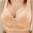 thumbnail image 2 of ManxiVoo Front Closure Wireless Bra for Women Full Coverage Comfortable Support Minimizer Bralette Non Padded Everyday Wear M Size Beige, 2 of 5