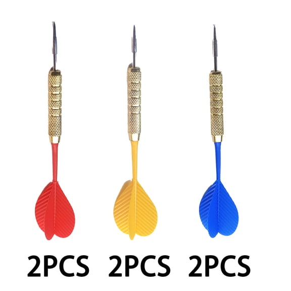 BESTSKY 6Pcs Darts,Stabilized Flight Darts Metal Tip,Portable Set Dart Flights,Mixed Colors