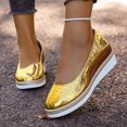 thumbnail image 6 of WHLBF Womens Shoes Thick Bottom Shallow Mouth Casual Solid Color Sponge Cake Slope Heel Shoes Size 7, 6 of 9