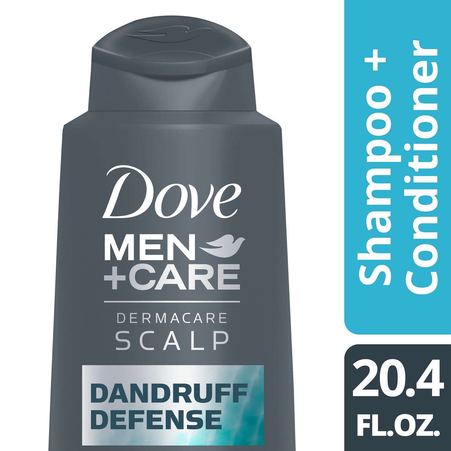 (4 pack) Dove Men+Care Dermacare Scalp Dandruff Defense Shampoo and Conditioner, 20.4 fl oz