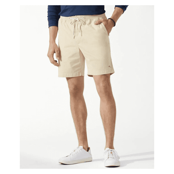 $89.50 Tommy Bahama Men's, Oceanside Poplin Pull-On 8 Shorts, French Clay, S