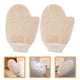 thumbnail image 5 of 2 guantes de ducha exfoliantes de doble cara para adultos Guantes de baño naturales para exfoliar el cuerpo y eliminar la suciedad, 5 of 8