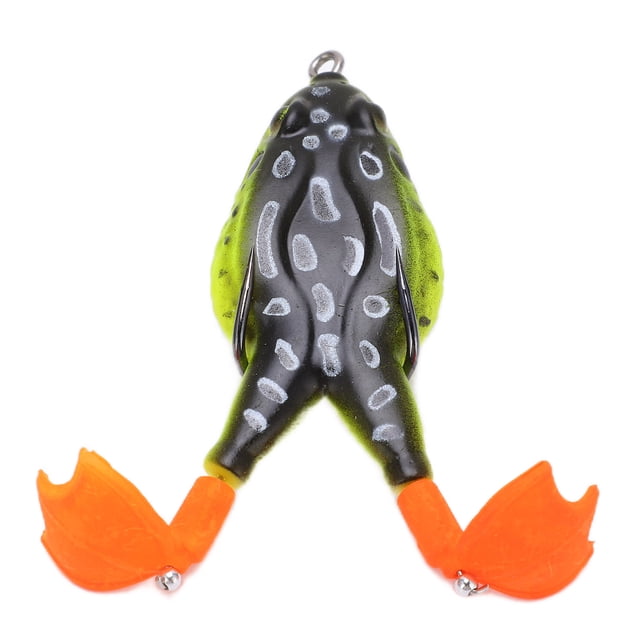 Señuelos de pesca de agua flotante con hélices dobles, cebos de rana para lubina, cabeza de serpiente, salmón, pesca 3 #