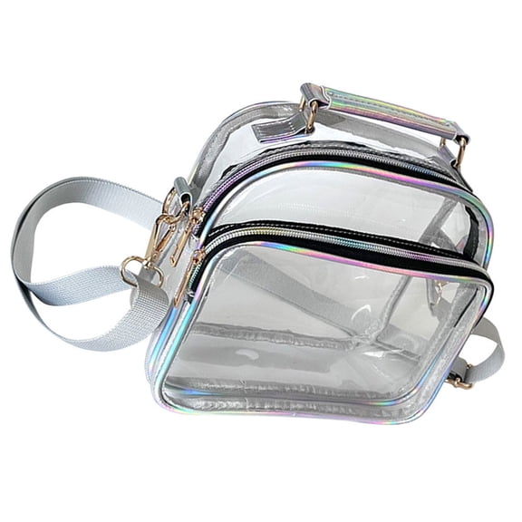 DEMACRIO Crossbody Clear Bag Silver 1Pcs 9.1x8.3in