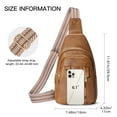 thumbnail image 7 of GAEKEAO Sling Bag for Women Crossbody Bags Fanny Pack Vegan Leather Chest Bag Travel Shoulder Belt Purse Backpack Gifts, 7 of 7