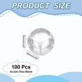 thumbnail image 2 of 16 mm Clear Acrylic Dice Blank, 100 Pcs Rounded Corner Blank Dice with Smoothed Surface Six Sided for Board, White, 2 of 7