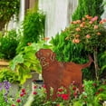 thumbnail image 3 of Estacas decorativas de metal para jardín con forma de perro, silueta de perro, decoración para exteriores, adornos de césped, letrero para patio., 3 of 6