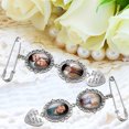 thumbnail image 6 of SUNRI Wedding Boutonniere Bouquet Photo Memorial Charm Pin Round Mother of The Bride Gift for Groom Bride with Heart Pendant, 6 of 13