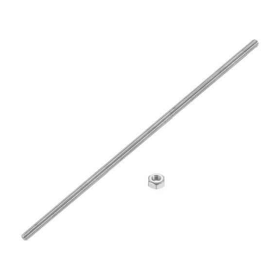1/4"-20 Fully Threaded Rod, 1Pack 304 Stainless Steel 9.8" Long Threaded Screw