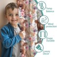 thumbnail image 3 of Blackout Kids Curtains,Flower and Highland Cow Childrens Insulated Curtains Set Of 2,Bedroom Essentials,Toddler Room Decor 42"x54"(106x137cm), 3 of 4