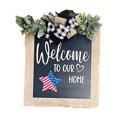 thumbnail image 2 of Huge Memorial Day savings kladzum Independence Day Wooden Door Sign Anniversary Welcome Front Door Hanging Festive Decorations 4Th of July Welcome Sign on Clearance, 2 of 6