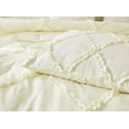 thumbnail image 4 of Chezmoi Collection Contemporary Ruffle Diamond Luxury 3 Piece Bedding Set, Queen, 4 of 8