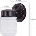 thumbnail image 7 of Nuvo Lighting 1 Light 6 Inch Porch Wall Mason Jar with Frosted Glass Mahogany Bronze Finish, 7 of 7