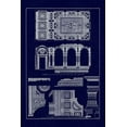 thumbnail image 2 of Buhlmann, J. 17x24 Black Ornate Wood Framed with Double Matting Museum Art Print Titled - Covered Ceiling, Hotel de Villa (Blueprint), 2 of 4