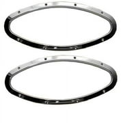 Boat Port Window Trim Rings | 18 1/8 x 8 1/4 Inch Stainless (Pair)