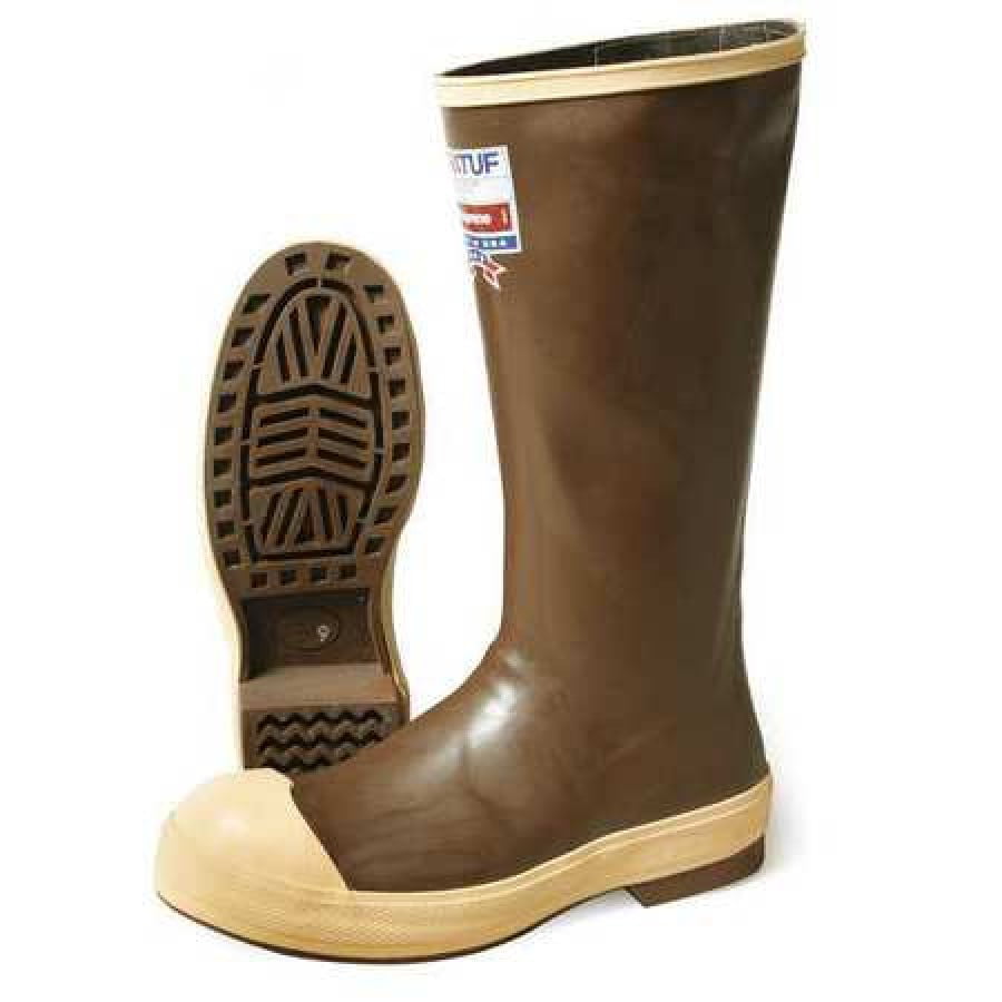 HONEYWELL SERVUS 22271G/14 Size 14 Men's Steel Rubber Boot, Tan ...