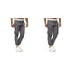 thumbnail image 1 of Qarigey Pantalones de algodón para hombre, Color sólido, elegante, con varios bolsillos, lavable, fácil de combinar, con cordón, pantalón gris claro SG 2piezas, 1 of 6