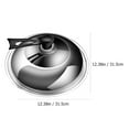 thumbnail image 2 of 1pc Stainless Steel Pot Cover Household Visible Pan Lid Wok Cover with Handle, 2 of 8